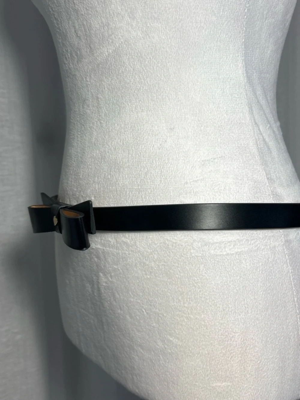 kate spade Black Bow Belt with Signature Heart Stud